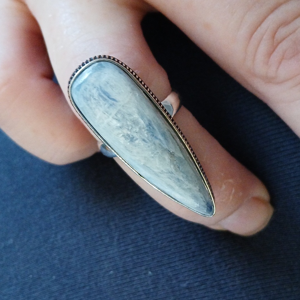 New Blue Kyanite 925 Silver Ring.